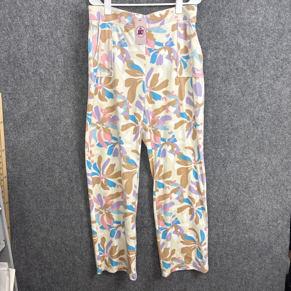 Juicy Couture Firework Floral Pebble SweatPants Womens Size XXL